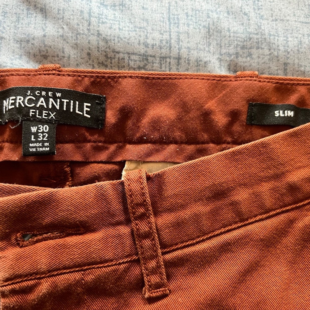 J. Crew Mercantil Flex, slim fit 30"w pant